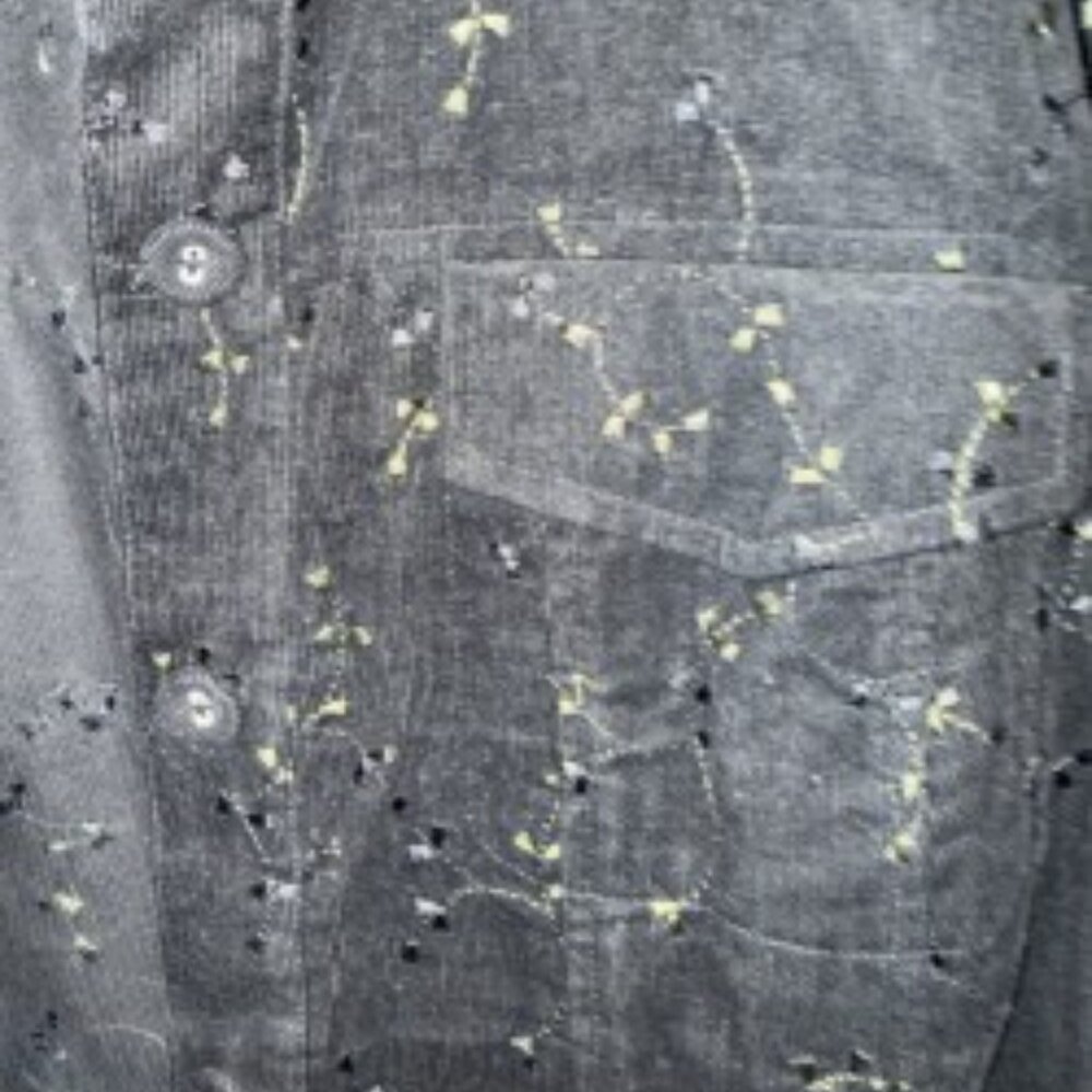 Woman's Black Jacket w/Embroidery - Picture 2 of 6
